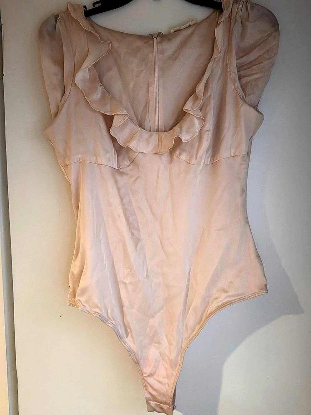 For Love & Lemons Virgo Ruffle Bodysuit Pink Small